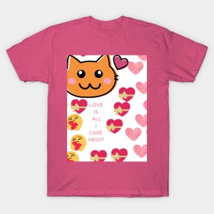 Love is all i care about. T-Shirt